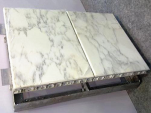 cream marble honeycomb panel